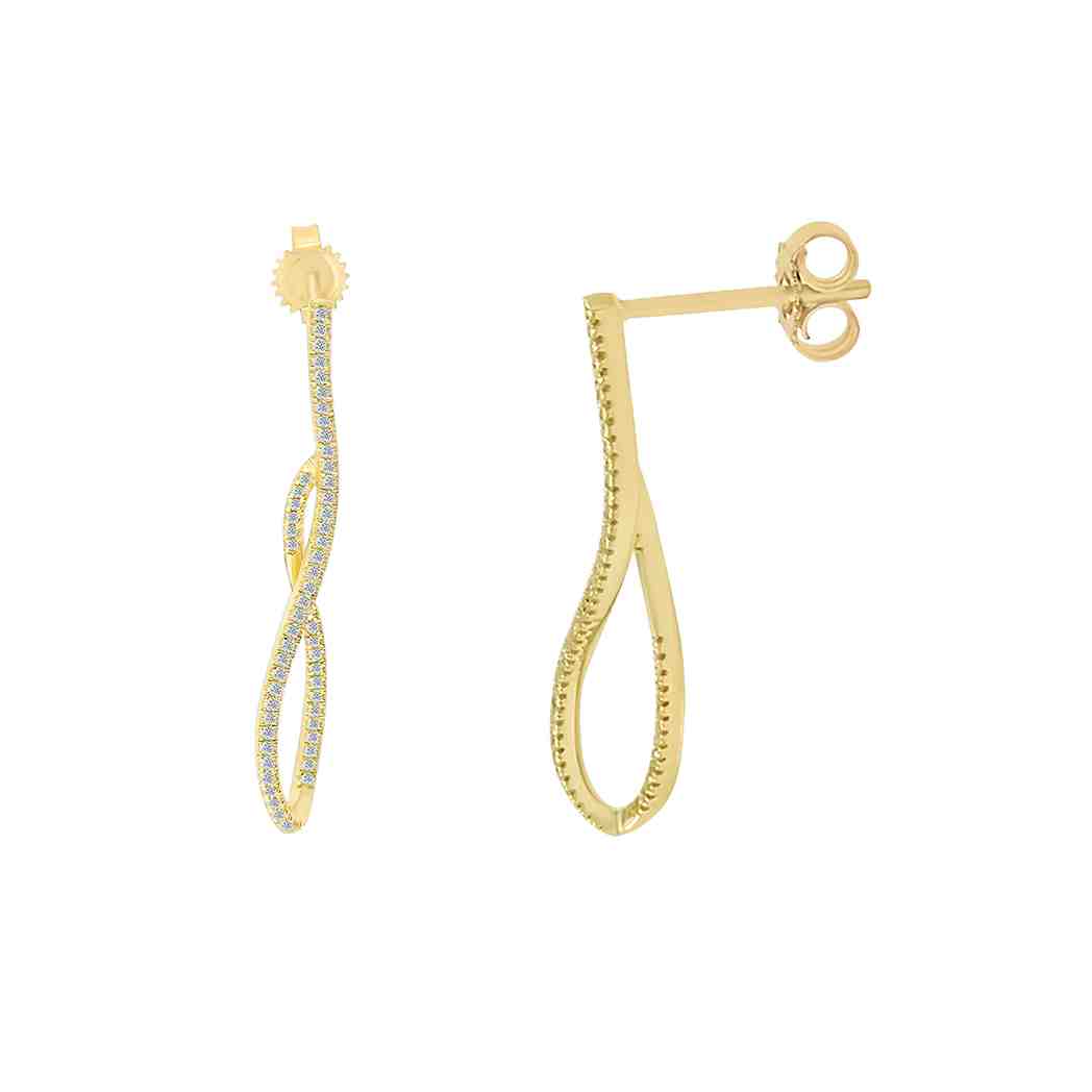 Diamond Loop Hoop Earrings ER21002A